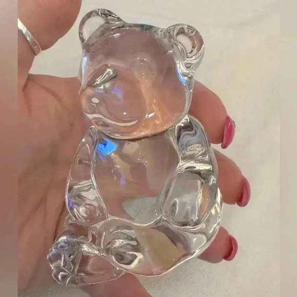 Princess House Other - Princess House Crystal Glass Bear Figurine Paper Weight Decoration Germany VTG